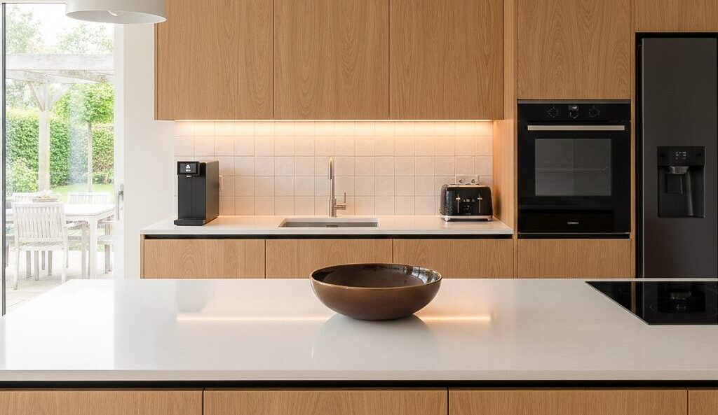 NYLEA DOM dans votre cuisine, fontaine &agrave; eau sequoia design